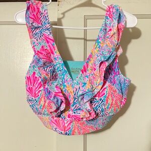 Lilly Pulitzer ruffled sports bra